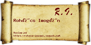 Rohács Imogén névjegykártya